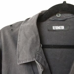 NWOT Reformation grey utility jacket